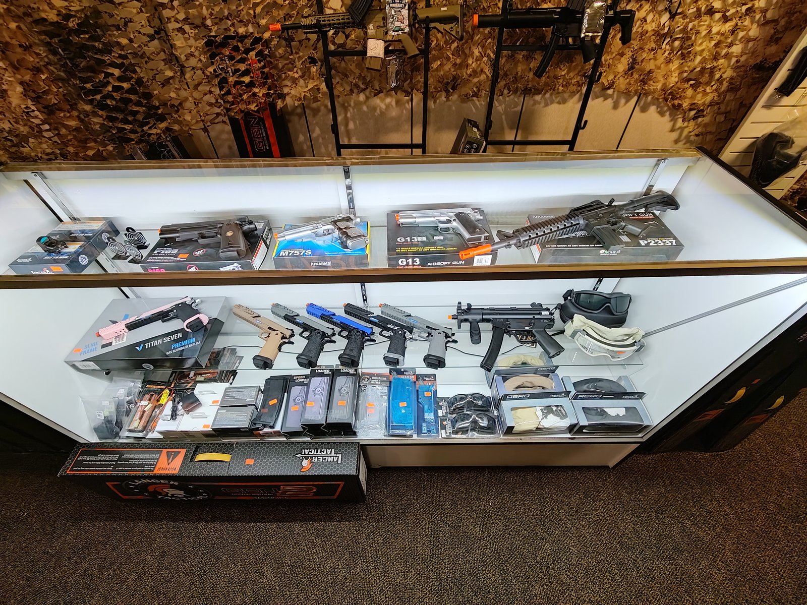 Elliot and Lydia Montuy's airsoft shop and indoor tactical range at the Rogue Valley Mall — a community hub disguised as a store