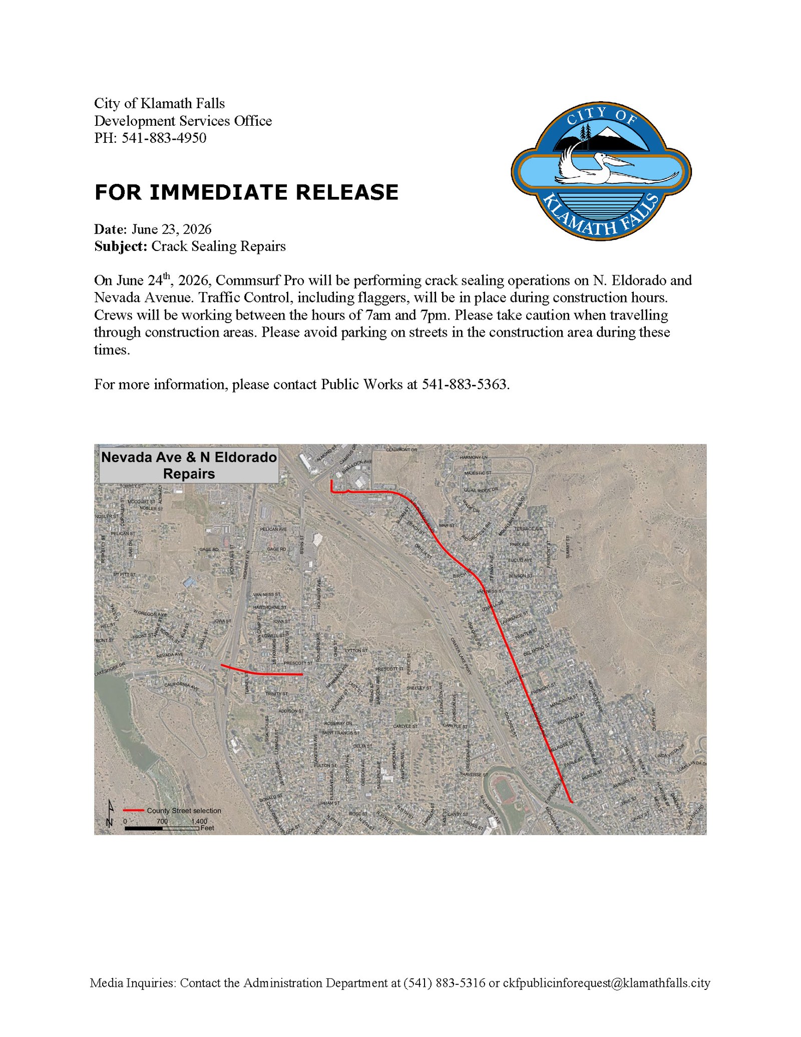 Press Release   Crack Sealing Repairs