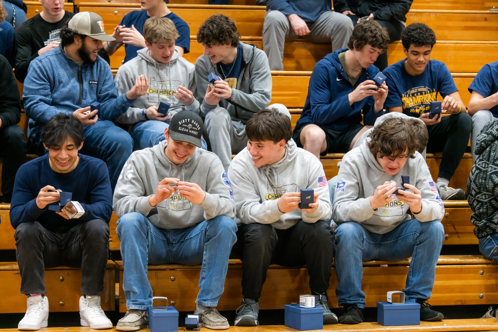 Henley Football first looks at their State Championship Rings