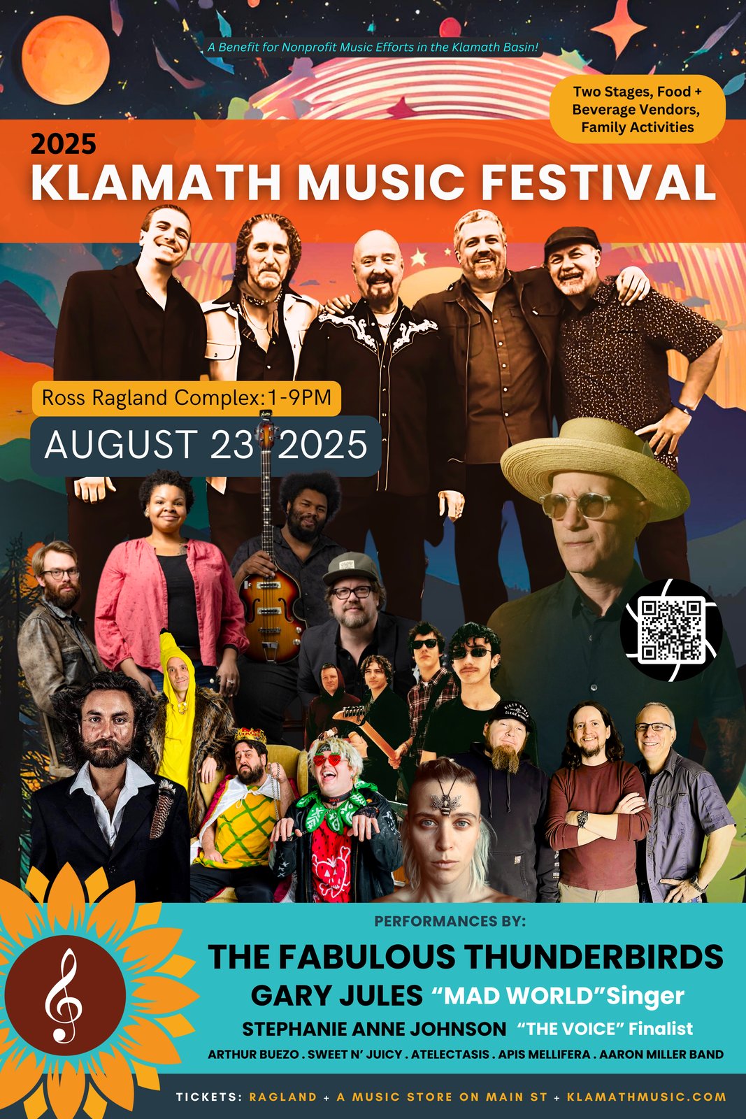 Klamath Music Festival 2025 — Saturday, August 23, 1–9 PM at Ross Ragland Theater Complex