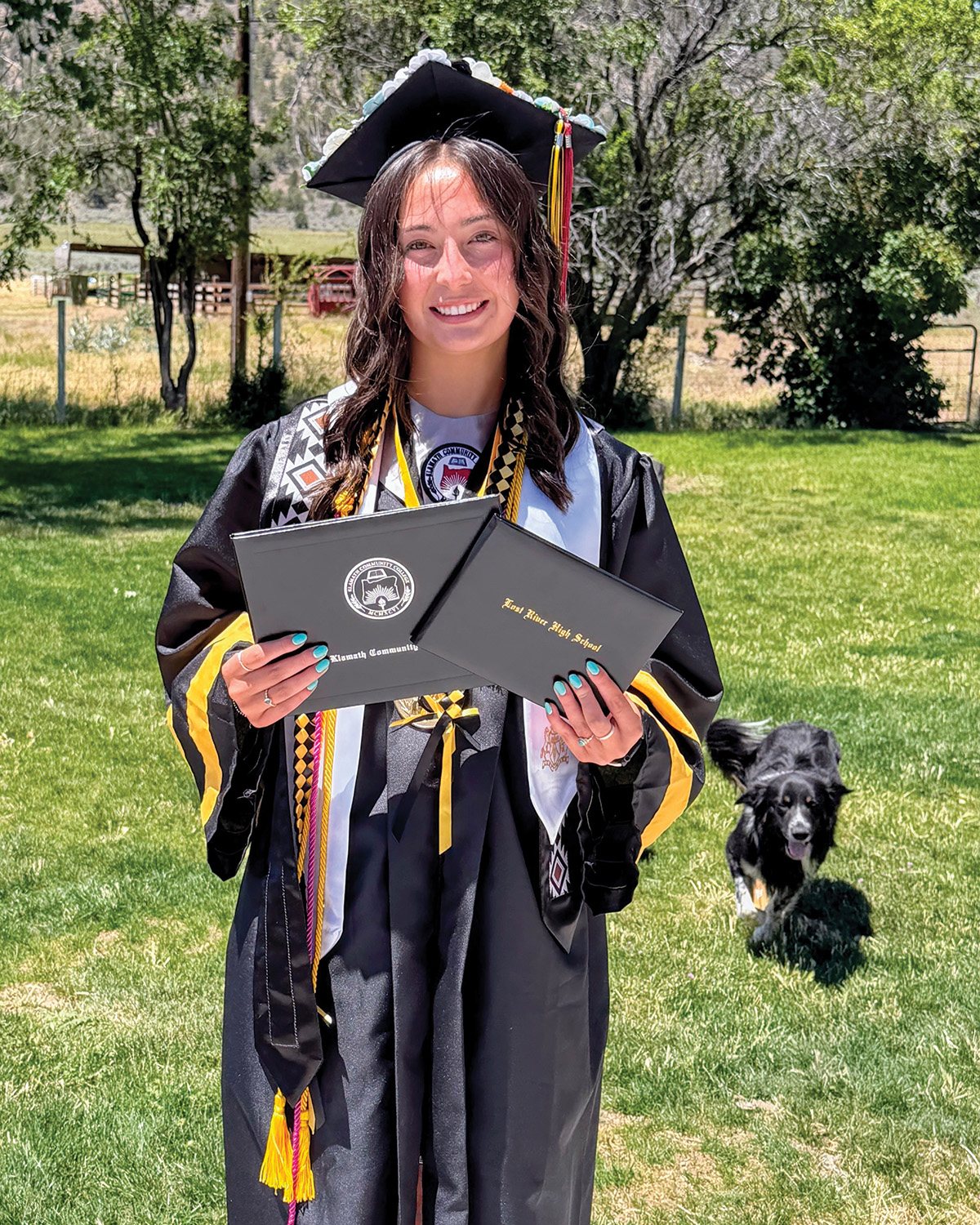 Lost River High School senior Audrey Dugan, who earned her KCC Associate of General Studies degree before her high school graduation. Photo courtesy of Klamath Community College.