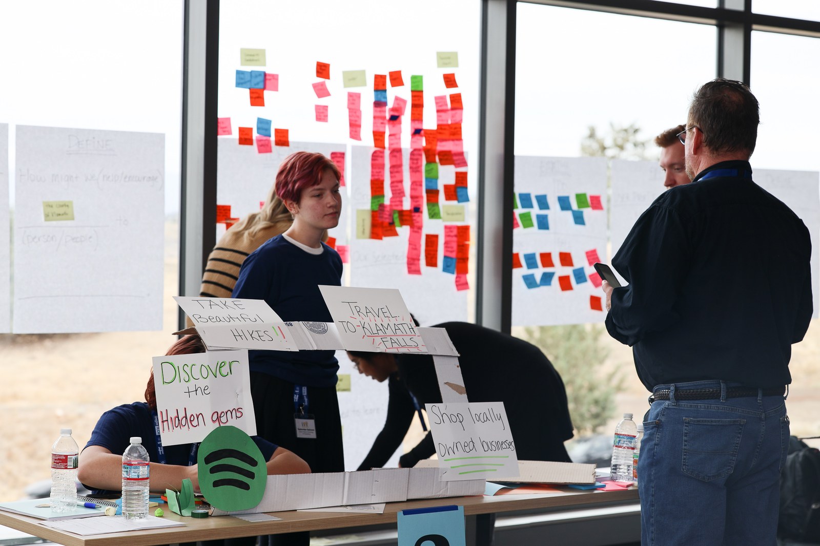 Students work through a design challenge at a past Ready, Set, Innovate clinic. Photo: Oregon Tech