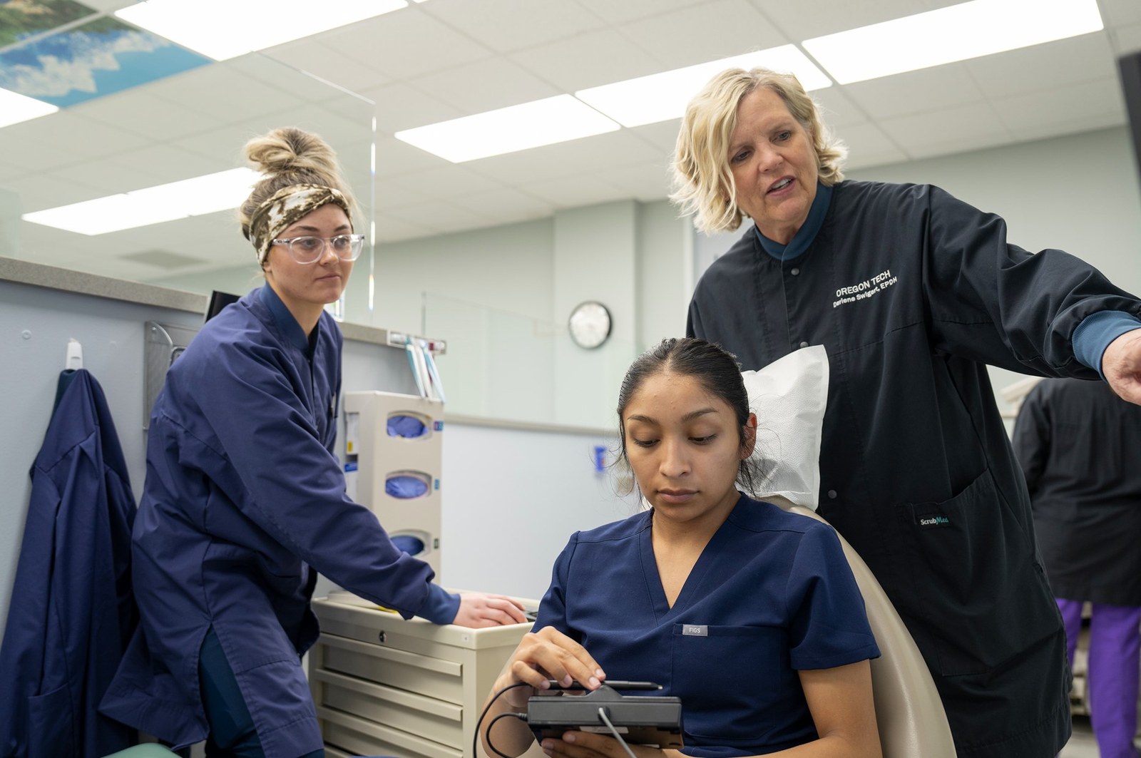Darlene Swigart with Dental Hygiene students