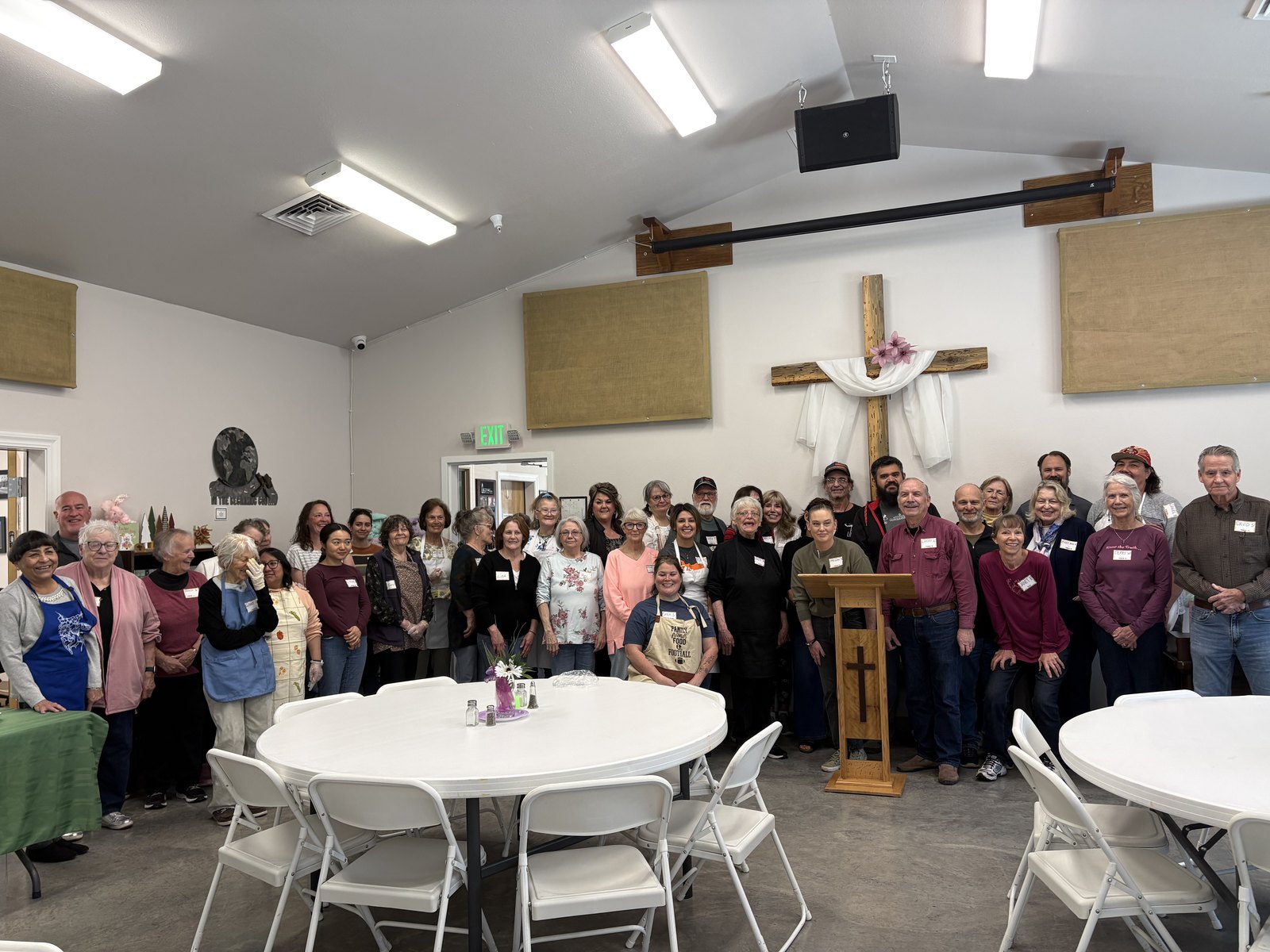 Easter dinner volunteers at the Klamath Falls Gospel Mission.