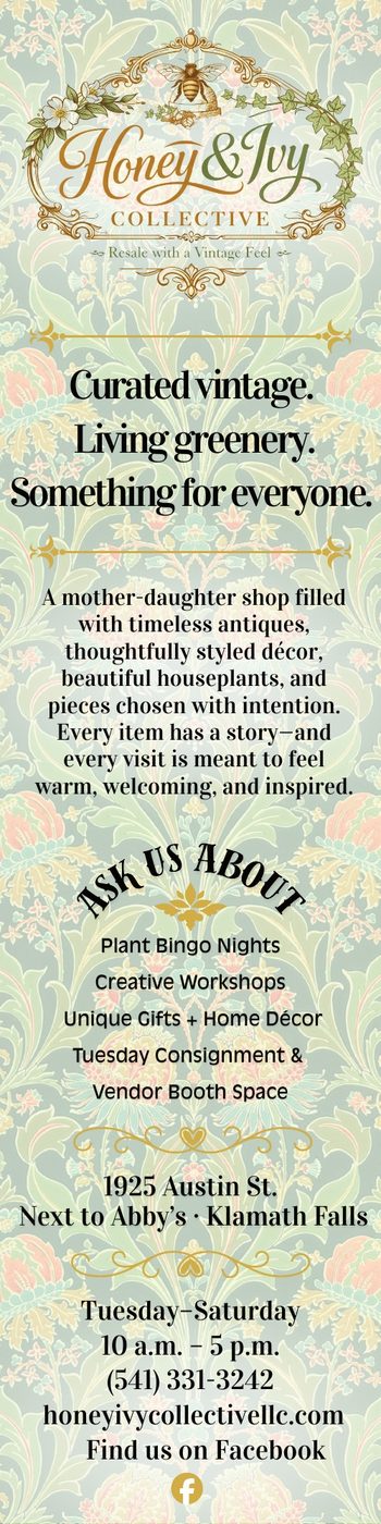 Honey & Ivy Collective advertisement in Klamath Living