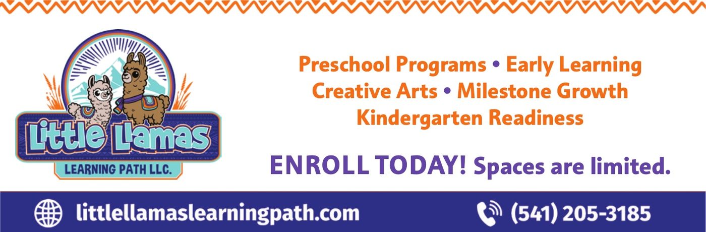 Little Llamas Learning Path LLC advertisement in Klamath Living