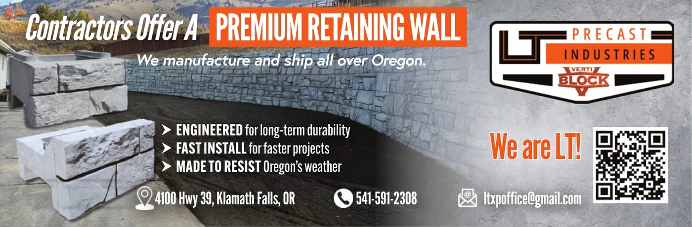 LT Excavating & Precast advertisement in Klamath Living