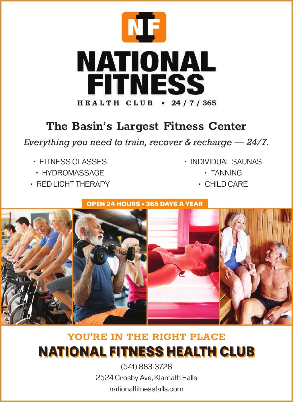 National Fitness & Racquet Club advertisement in Klamath Living