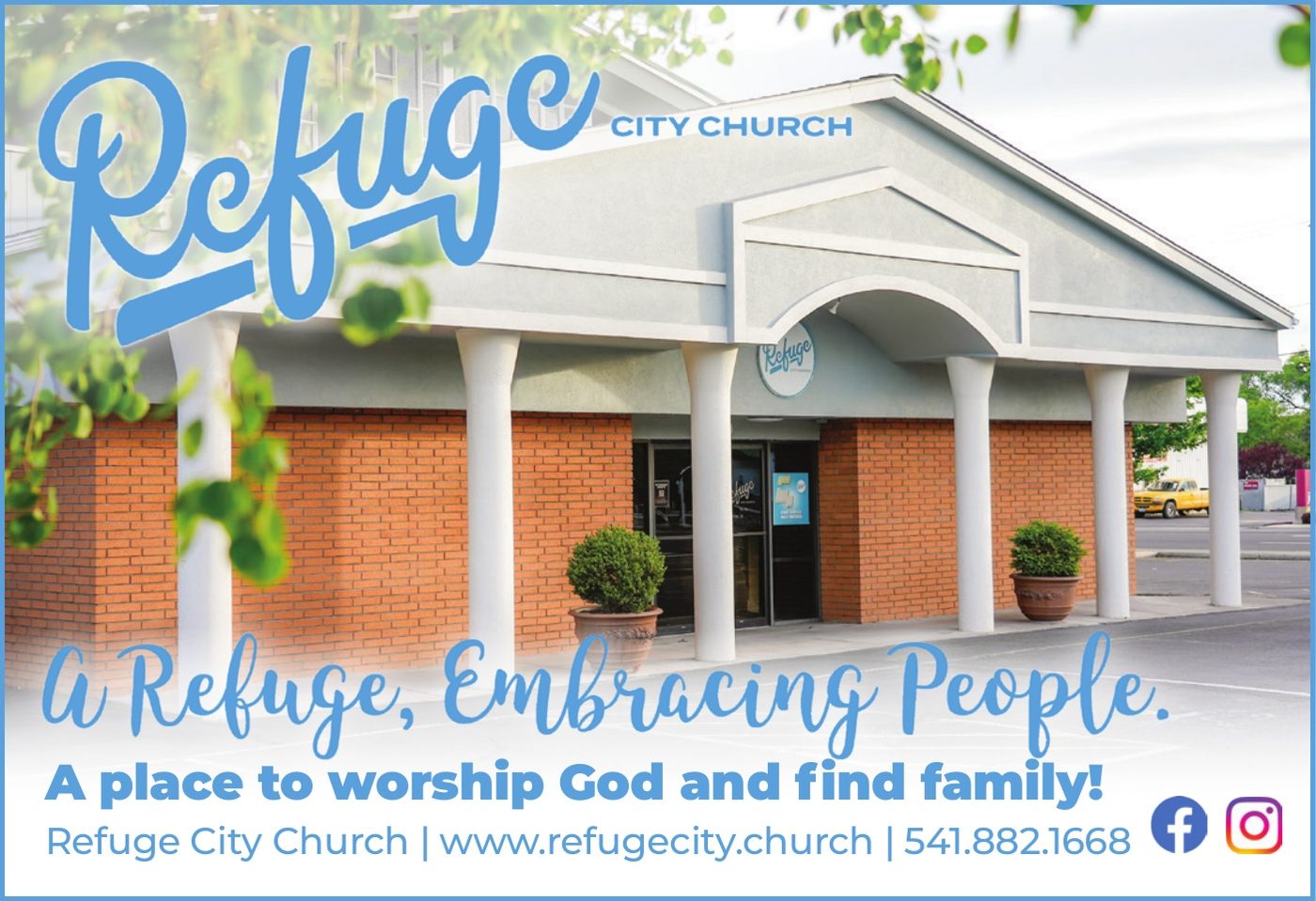 Refuge City Church advertisement in Klamath Living