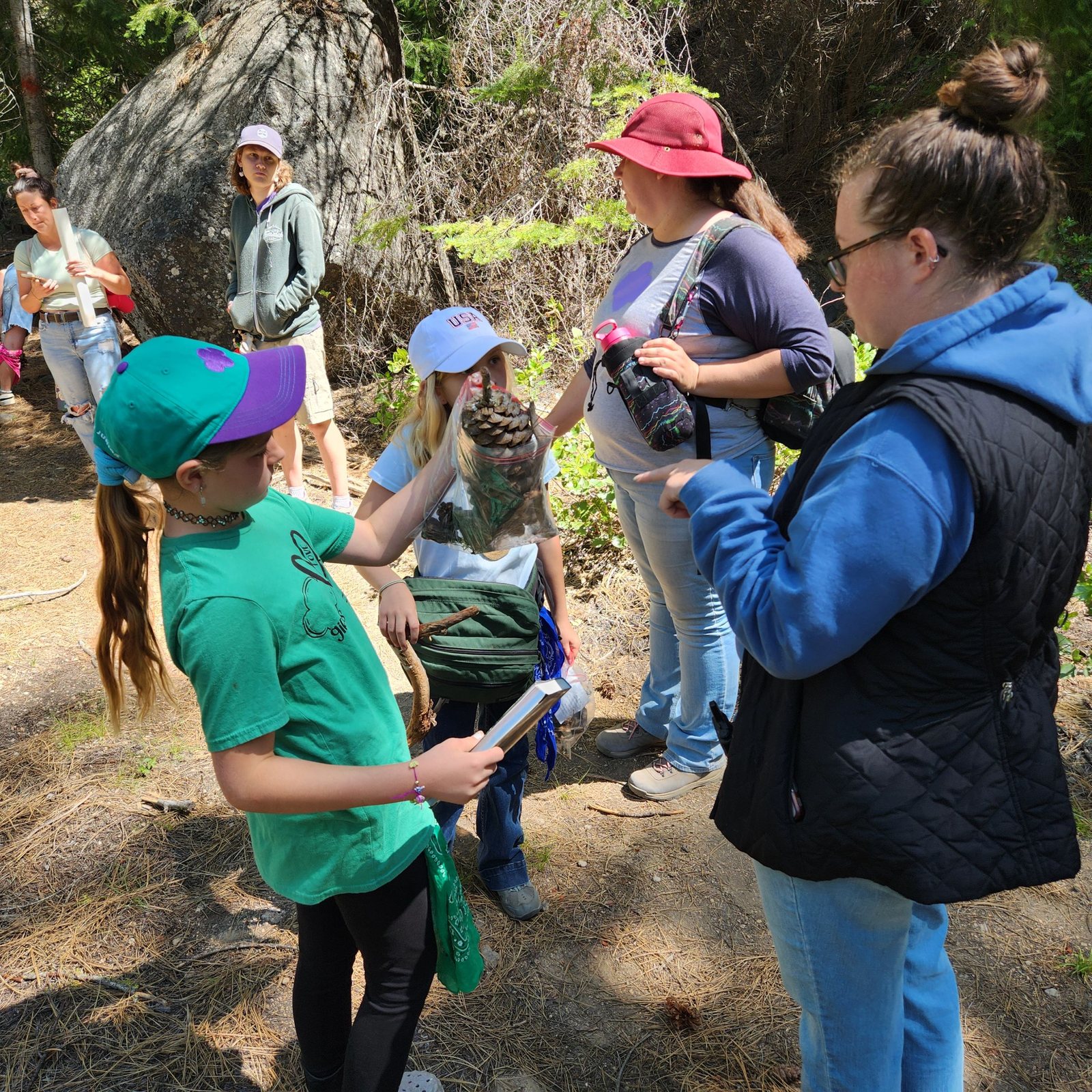The teacher becomes the student, as Education Manager Mikaela goes on a camper-led bug hunt expedition.