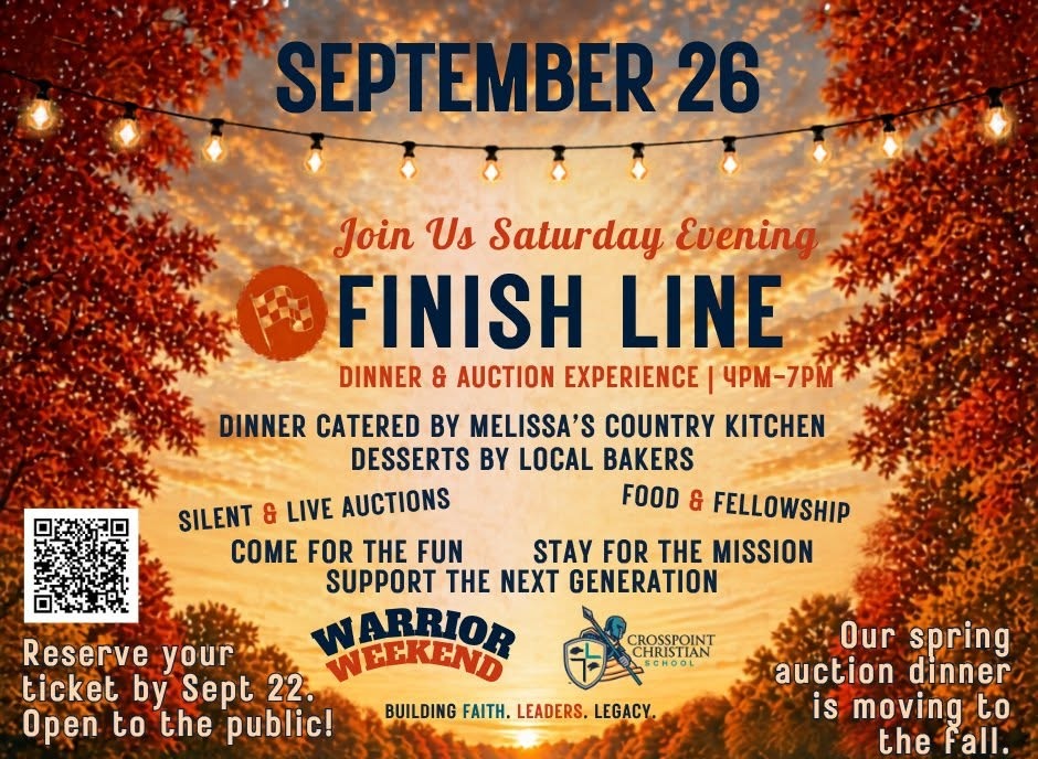 Finish Line — Dinner & Auction Experience flyer