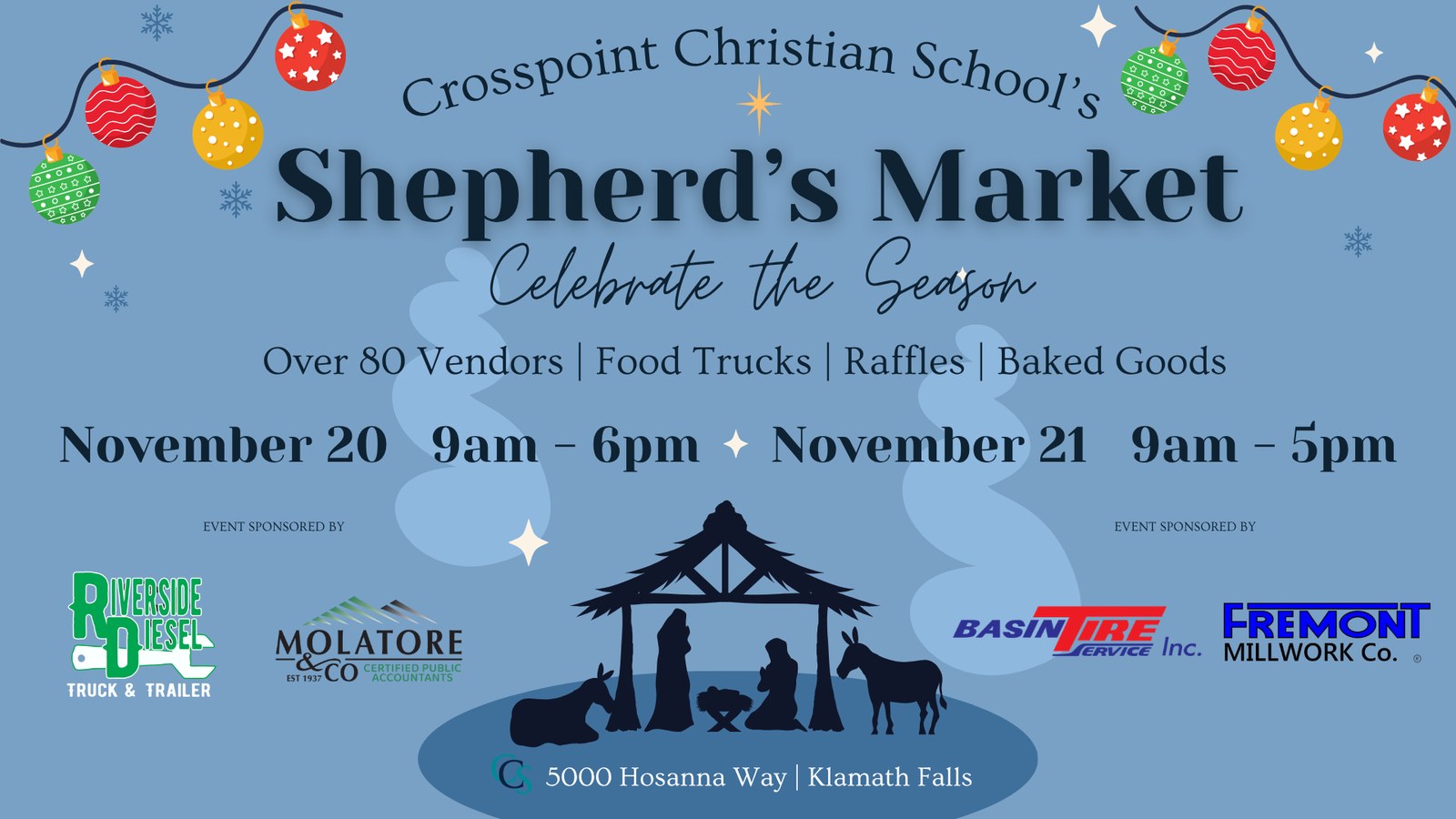 Crosspoint Christian School's Shepherd's Market flyer