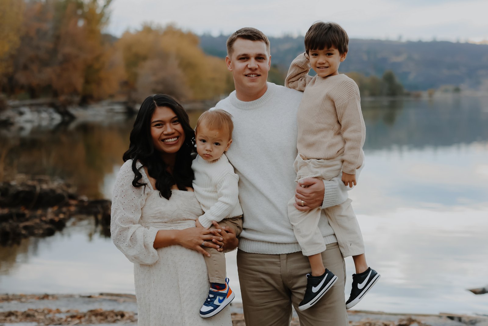 Matt and Putri Bemis with their boys. Photo: Brenna Morgan for Klamath Living