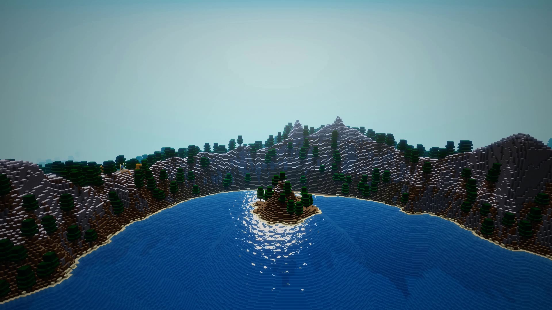 Crater Lake and Wizard Island in Klamath Living Craft World
